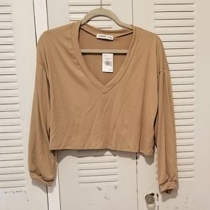 Tan Crop Top